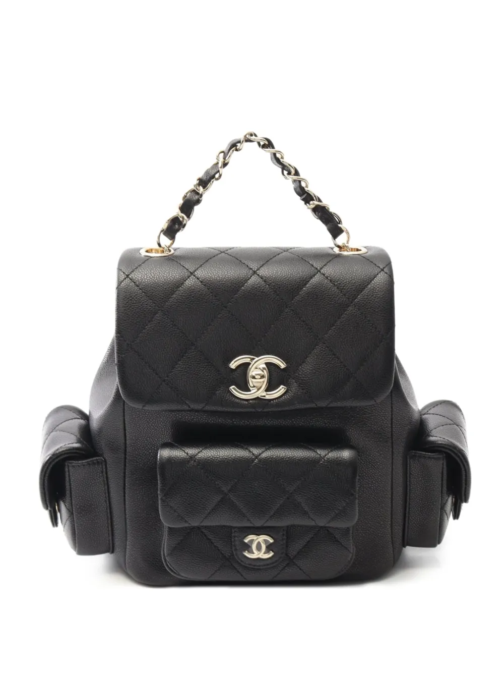 CHANEL Pre-Owned 2021 マテラッセ バックパック - ブラック CHANEL Pre-Owned 2021 マテラッセ バックパック - ブラック