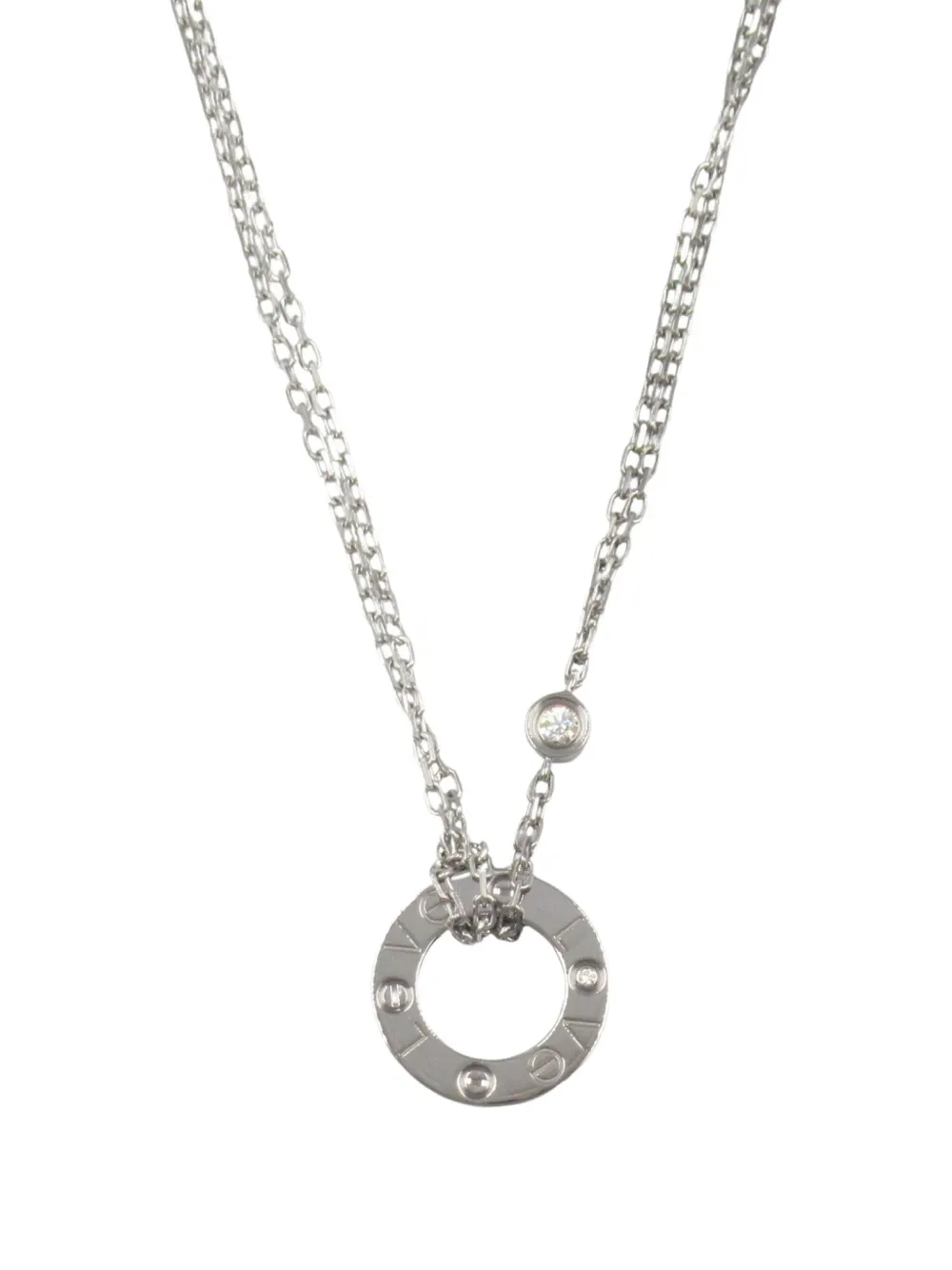 Cartier 2010s 18K white gold Love Circle diamond necklace | Image 2
