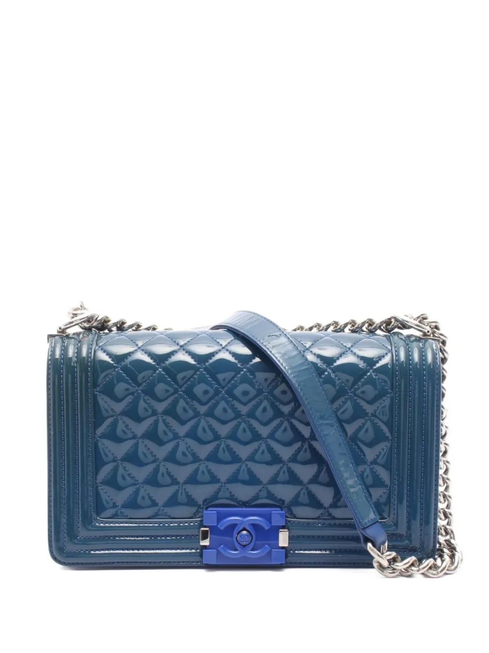 CHANEL Pre-Owned 2014-2015 Boy Chanel shoulder bag | Blue | Image 1