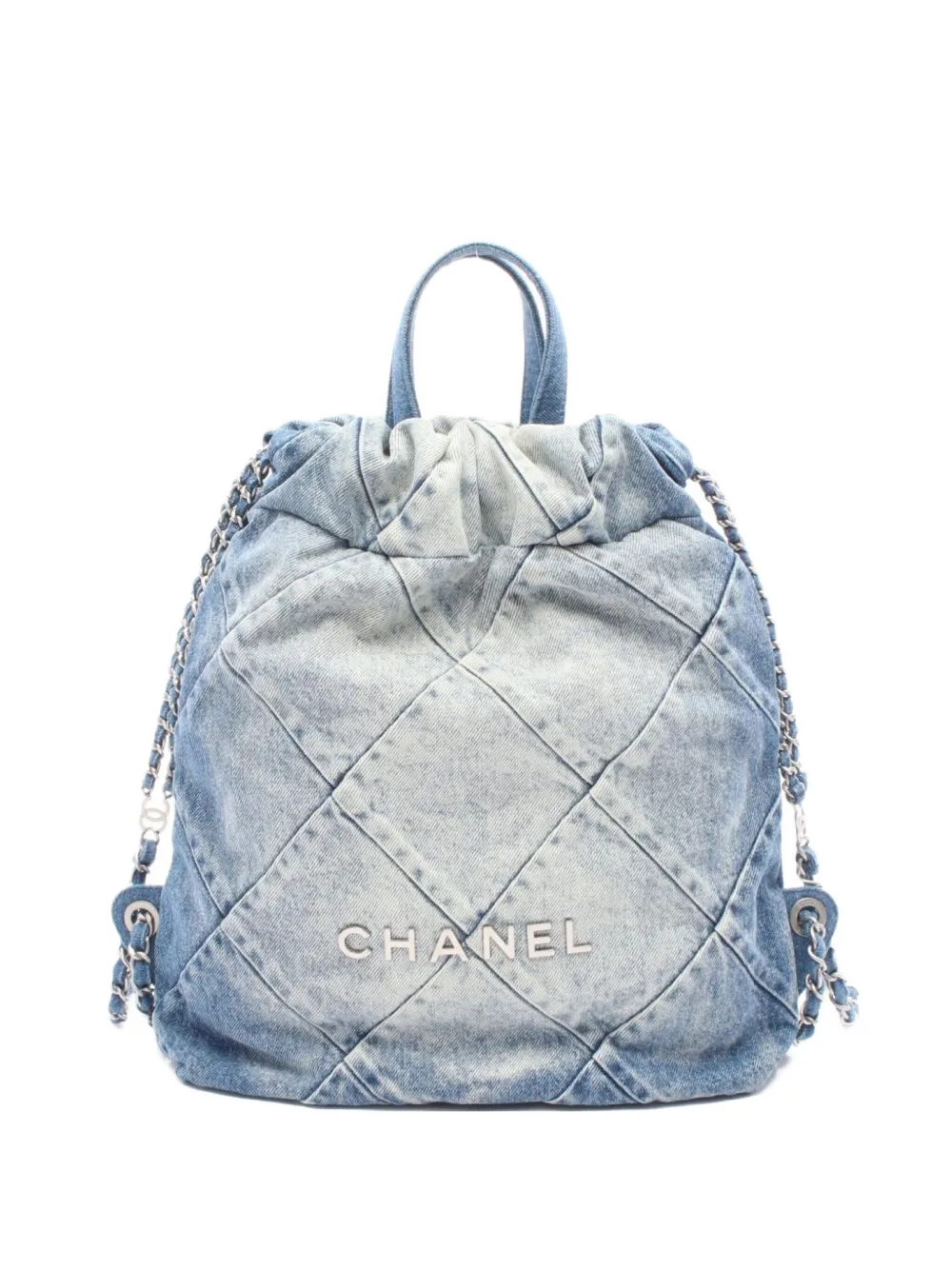 CHANEL Pre-Owned 2021 denim backpack - ブルー CHANEL Pre-Owned 2021 denim backpack - ブルー