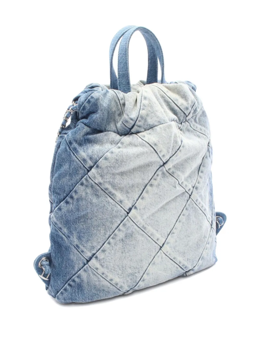 Pre-owned Chanel 2021 Denim Backpack In Blue