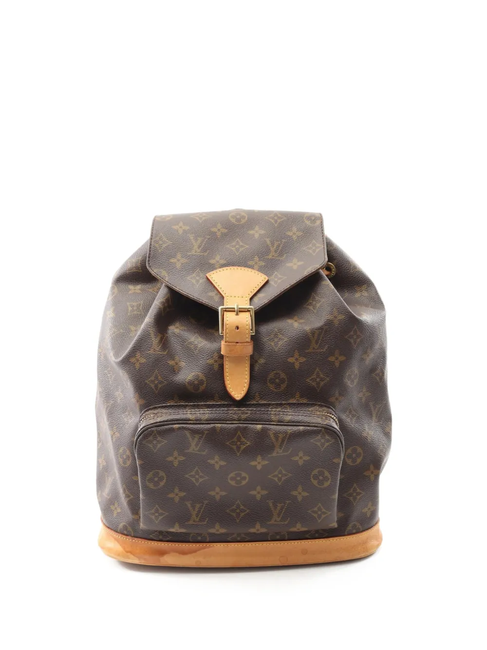 Pre-owned Louis Vuitton 1997 Montsouris Gm Backpack In Brown