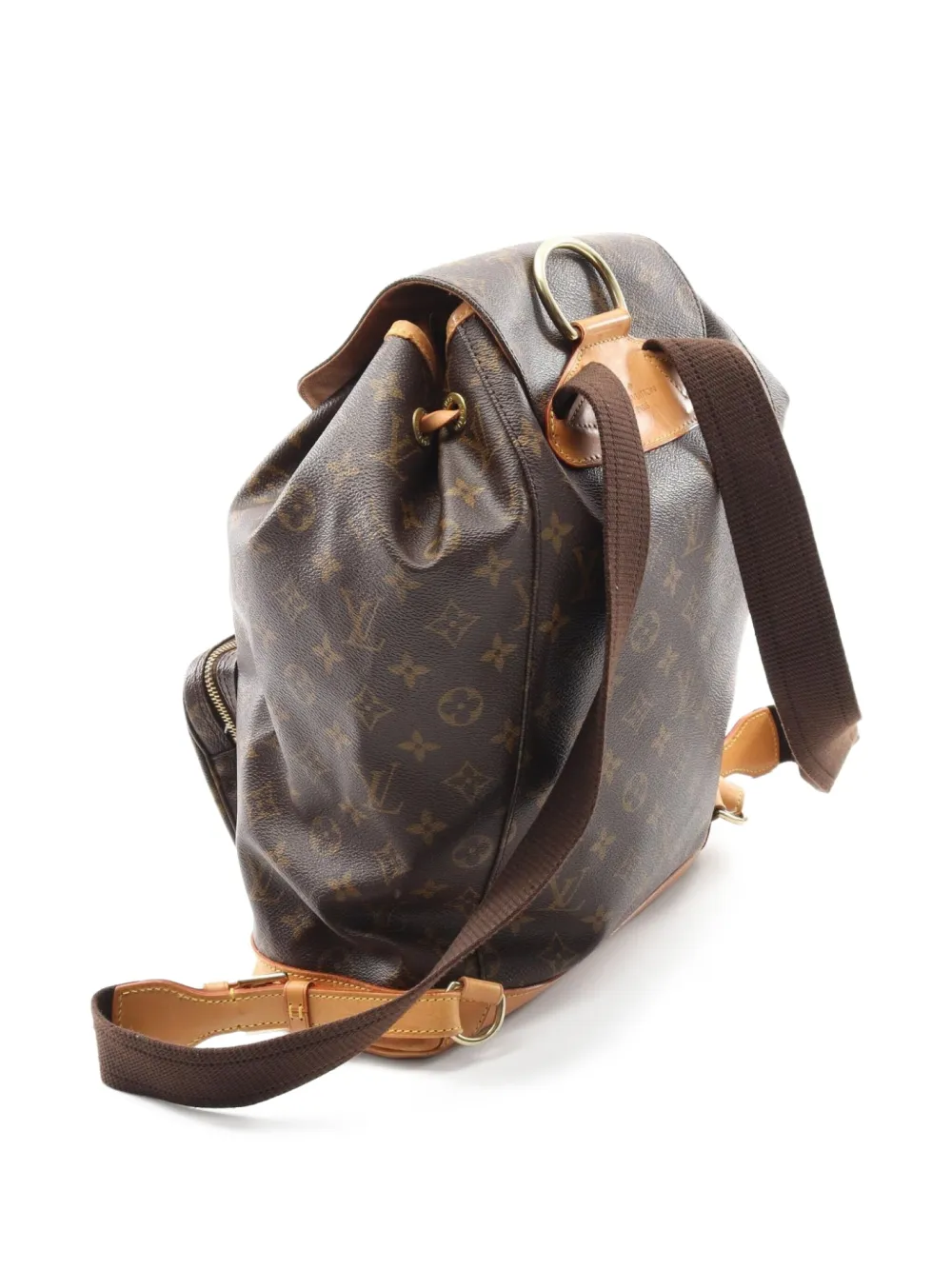 Pre-owned Louis Vuitton 1997 Montsouris Gm Backpack In Brown