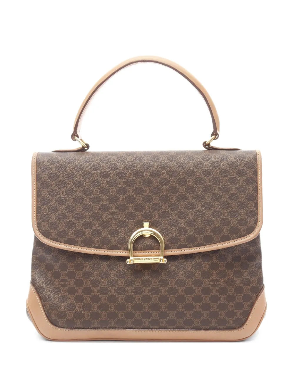 Pre-owned Celine 2000s Macadam Tote Bag In Brown