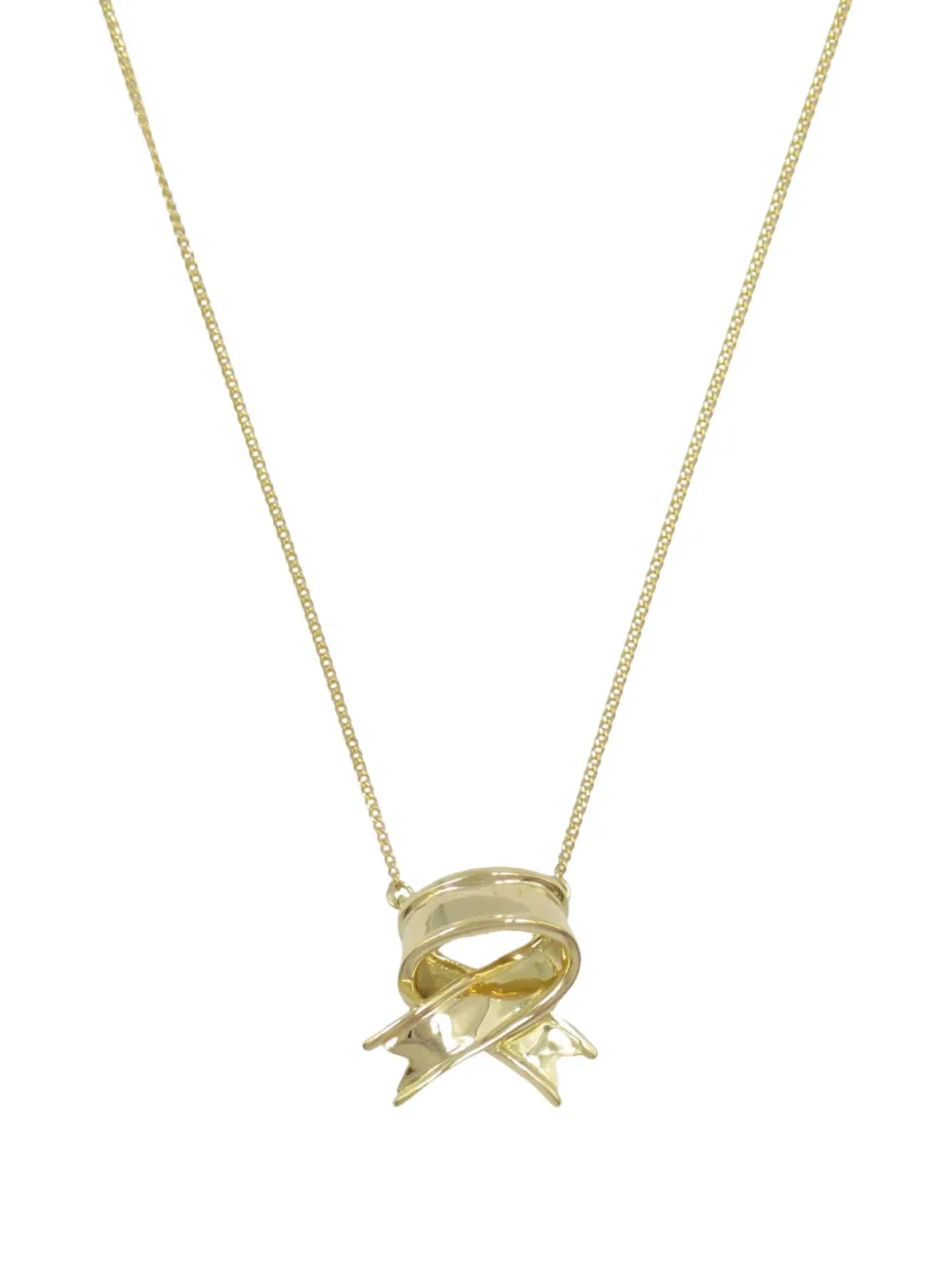 Tiffany & Co. Pre-Owned 2010s 18K yellow gold Ribbon necklace | Image 2