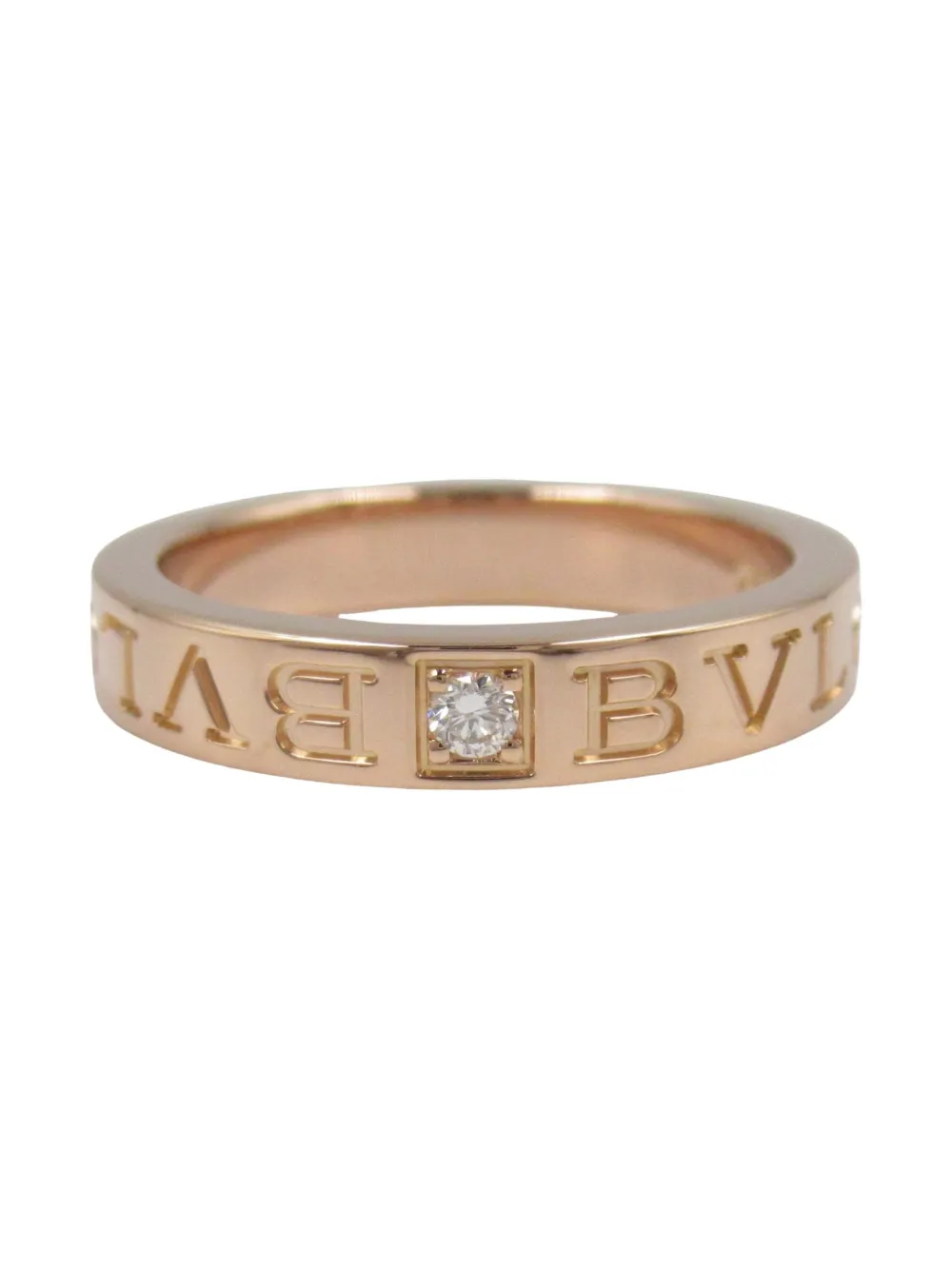 Bvlgari Pre-Owned 2010s 18K rose gold B.Zero1 diamond ring - ゴールドトーン Bvlgari Pre-Owned 2010s 18K rose gold B.Zero1 diamond ring - ゴールドトーン