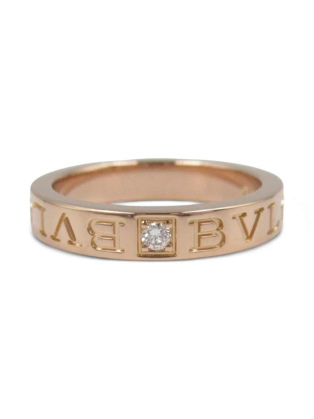 Bvlgari Pre-Owned 2010s 18K rose gold B.Zero1 diamond ring - ゴールドトーン Bvlgari Pre-Owned 2010s 18K rose gold B.Zero1 diamond ring - ゴールドトーン
