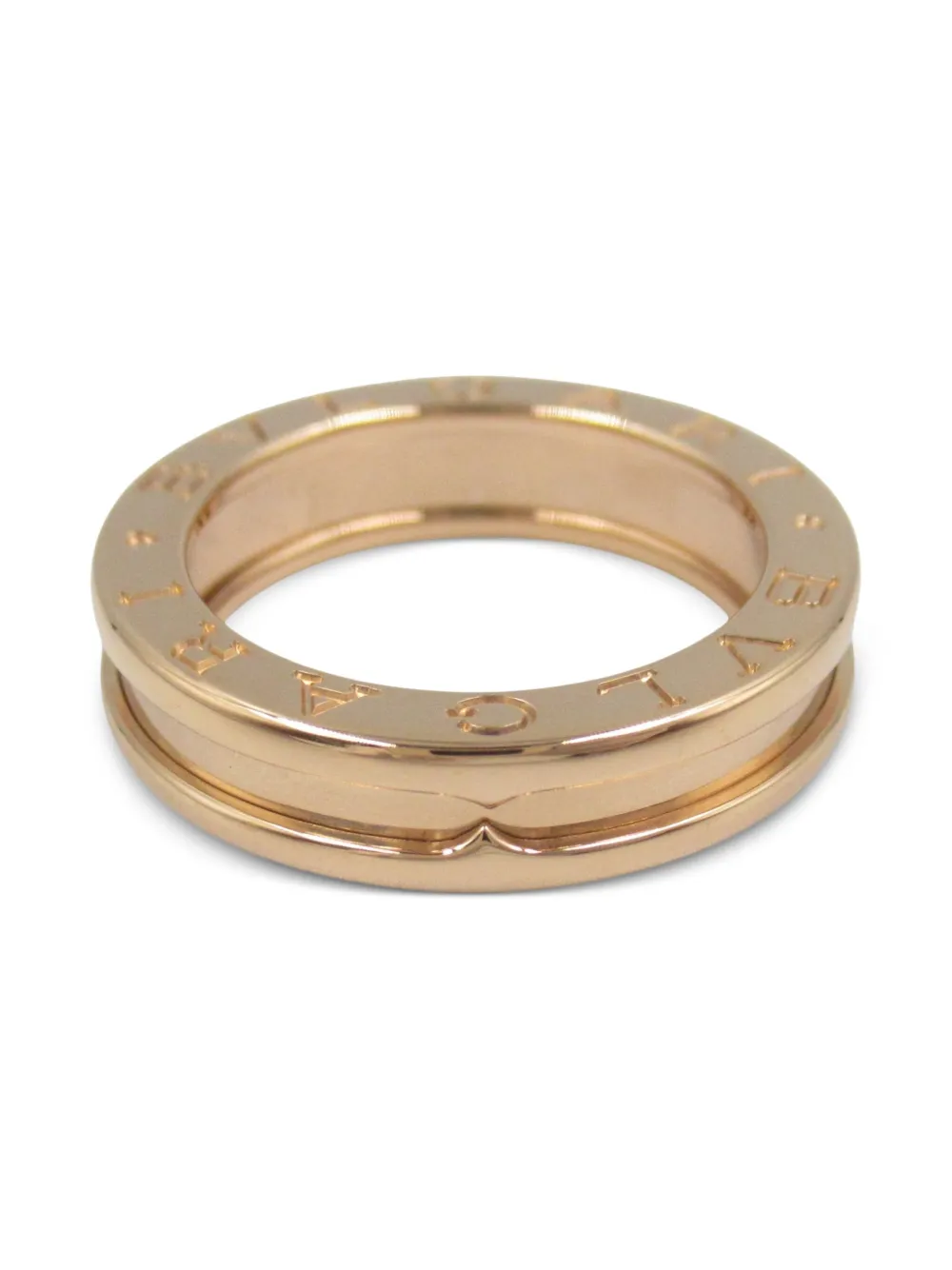 Pre-owned Bvlgari 18k Rose Gold B-zero1 Ring