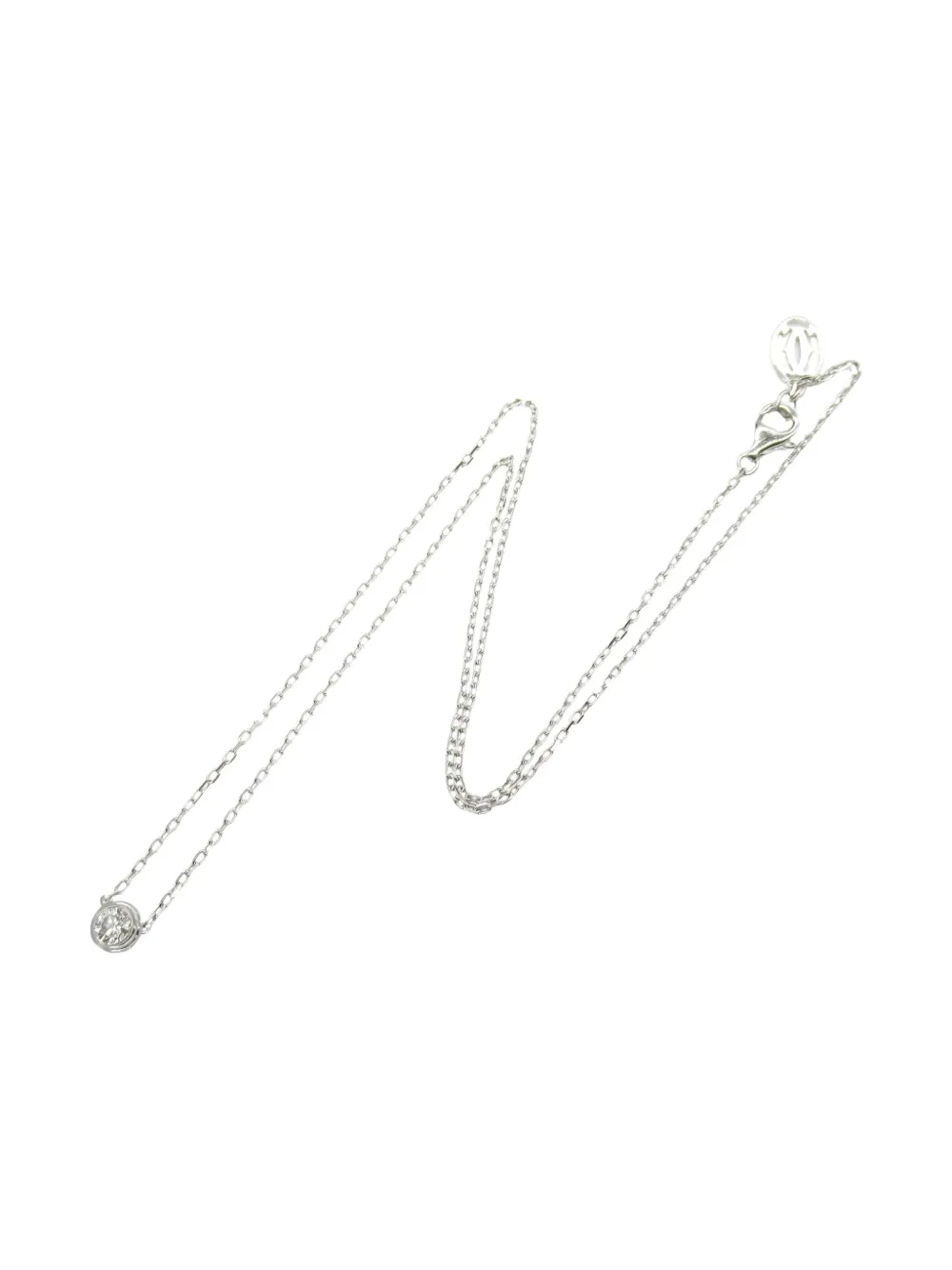 Cartier 2010s 18K white gold large Damour diamond necklace | Image 2