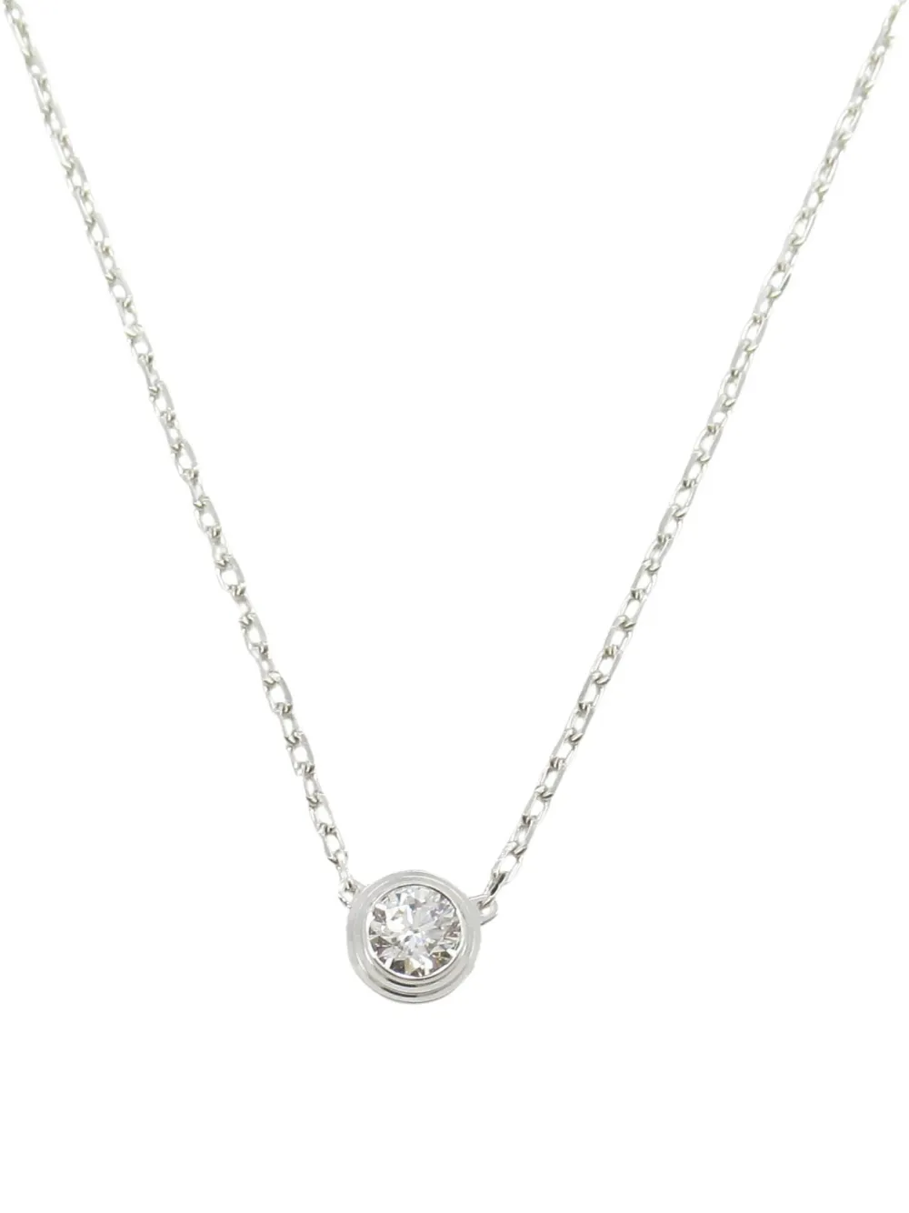 Cartier 2010s ダムール ダイヤモンド ネックレス 18Kホワイトゴールド - シルバートーン Cartier 2010s ダムール ダイヤモンド ネックレス 18Kホワイトゴールド - シルバートーン