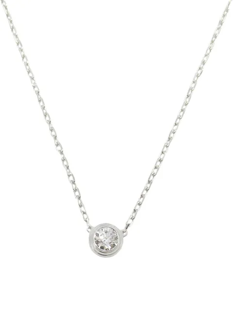 Cartier 2010s 18K white gold large Damour diamond necklace