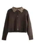 Cecilie Bahnsen Bibi embroidered-collar cardigan - Brown