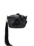 CHANEL Pre-Owned 1989-1991 Mini CC Diamond Quilted Lambskin Tassel Camera Bag crossbody bag - Black