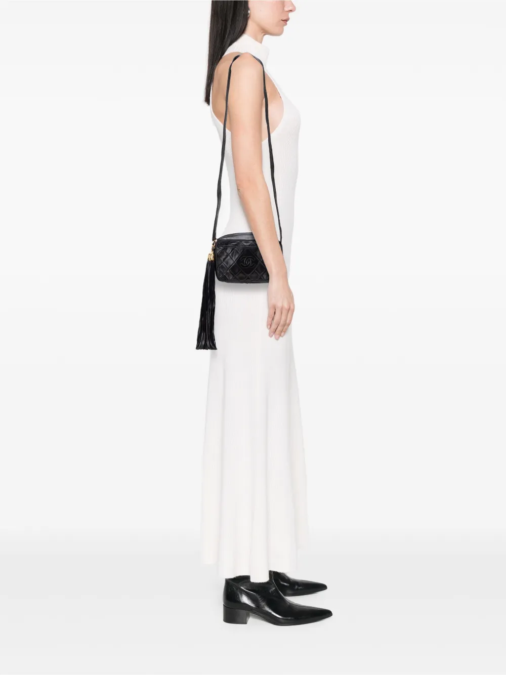 CHANEL Pre-Owned 1989-1991 Mini CC Diamond Quilted Lambskin Tassel Camera Bag crossbody bag | Pre-Owned | Image 2