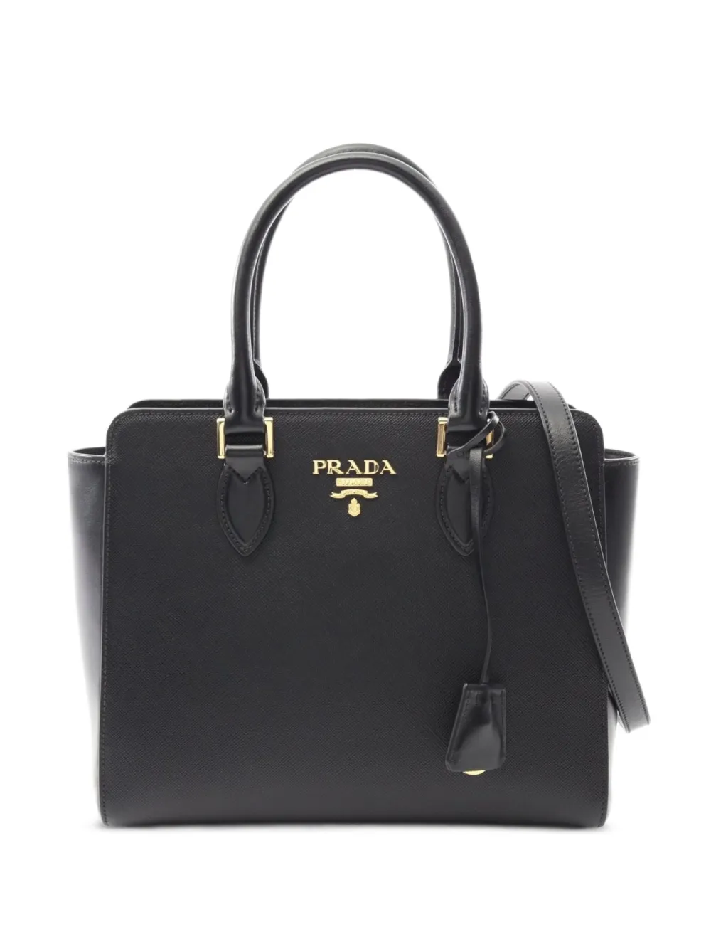 Prada Pre-Owned 2010s Saffiano handbag - ブラック Prada Pre-Owned 2010s Saffiano handbag - ブラック