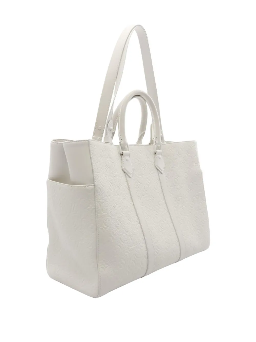 Pre-owned Louis Vuitton 2021 Sac Plat 24h Shoulder Bag In White