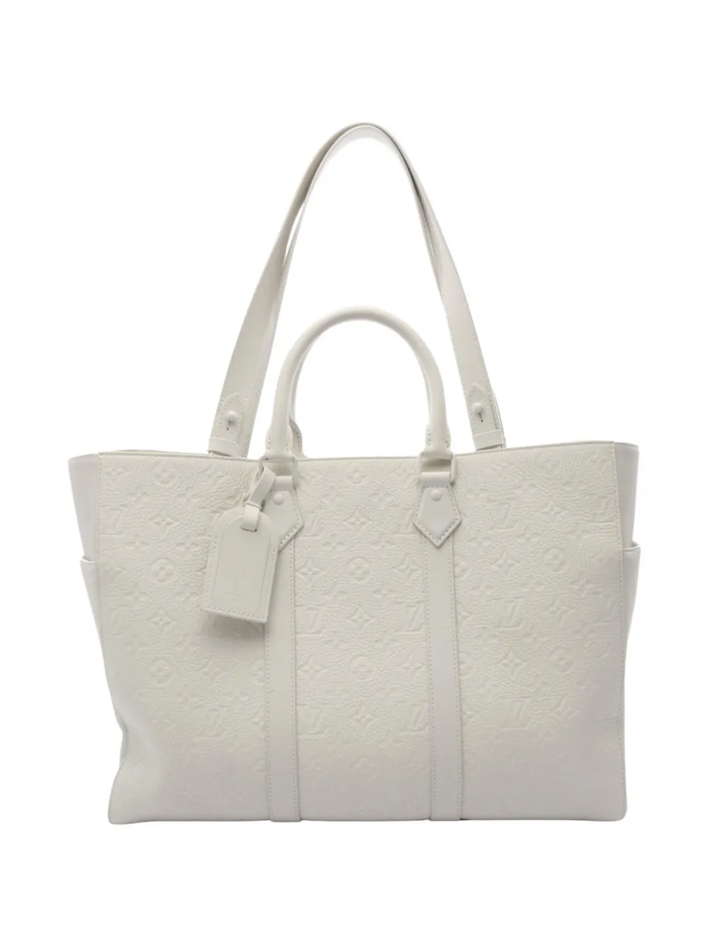 Pre-owned Louis Vuitton 2021 Sac Plat 24h Shoulder Bag In White