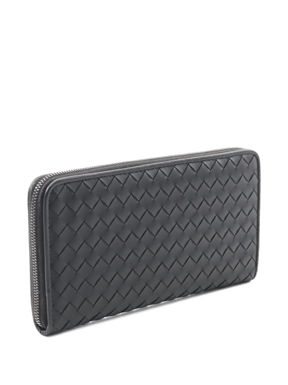 Pre-owned Bottega Veneta 2010s Intrecciato Leather Wallet In Black