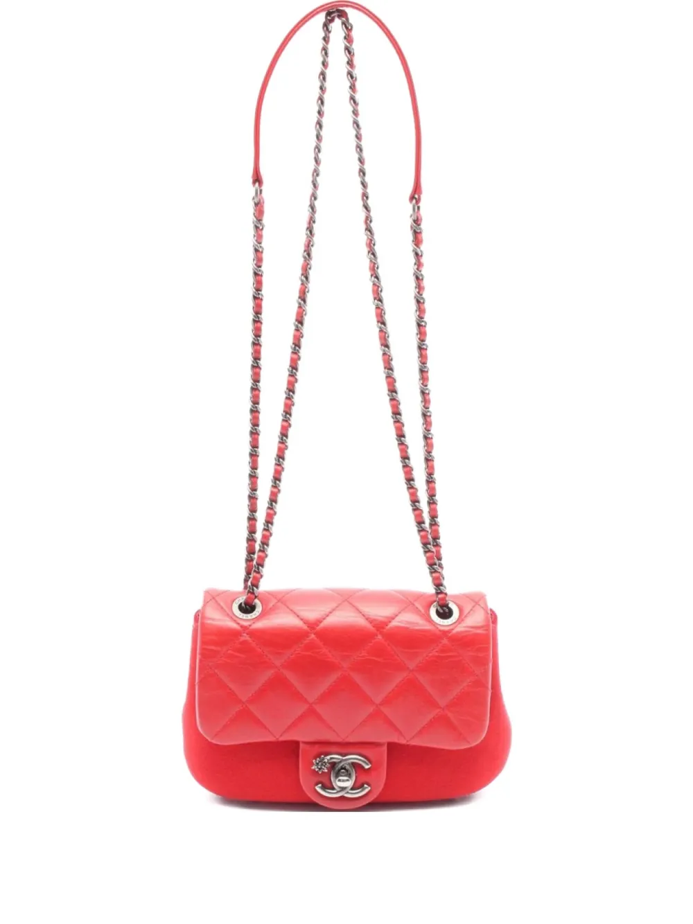CHANEL Pre-Owned 2015-2016 quilted leather shoulder bag - レッド CHANEL Pre-Owned 2015-2016 quilted leather shoulder bag - レッド