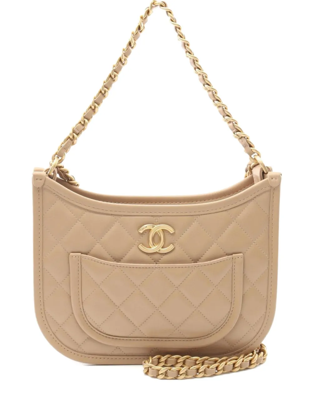 CHANEL Pre-Owned 2021 matelasse shoulder bag - ニュートラル CHANEL Pre-Owned 2021 matelasse shoulder bag - ニュートラル