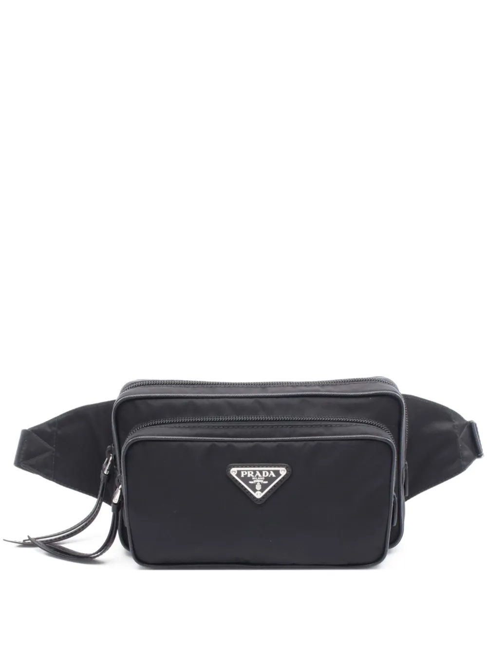 Prada Pre-Owned 2010s Triangle-logo belt bag - ブラック Prada Pre-Owned 2010s Triangle-logo belt bag - ブラック
