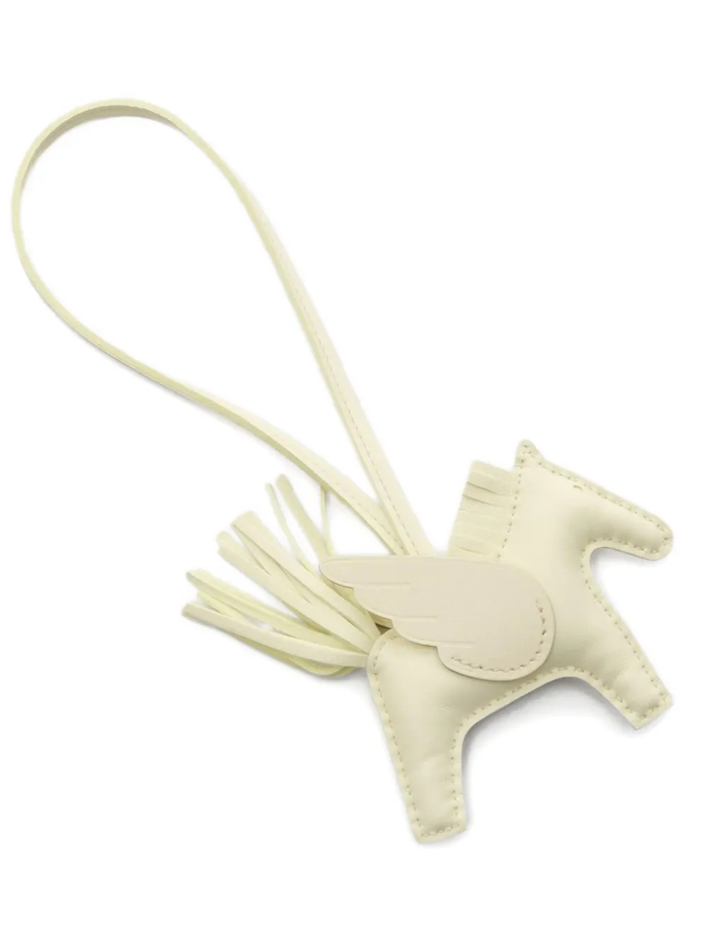 Pre-owned Hermes 2024 Rodeo Pegasus Charm In Neutral