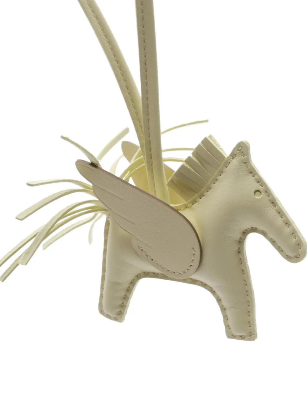 Pre-owned Hermes 2024 Rodeo Pegasus Charm In Neutral