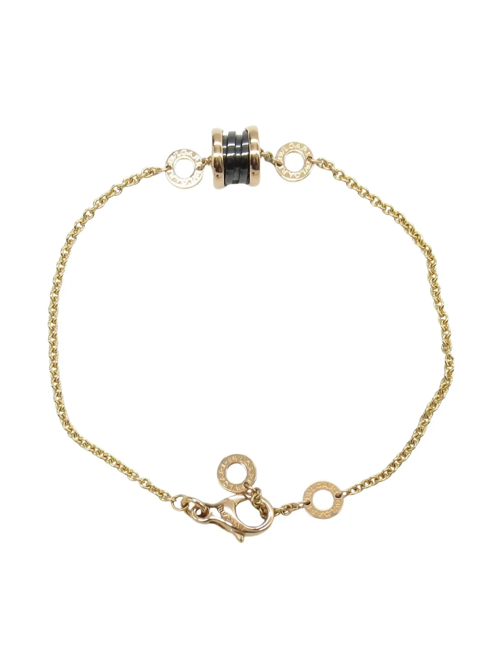 Pre-owned Bvlgari 2010s 18k Rose Gold B-zero1 Bracelet In Pink