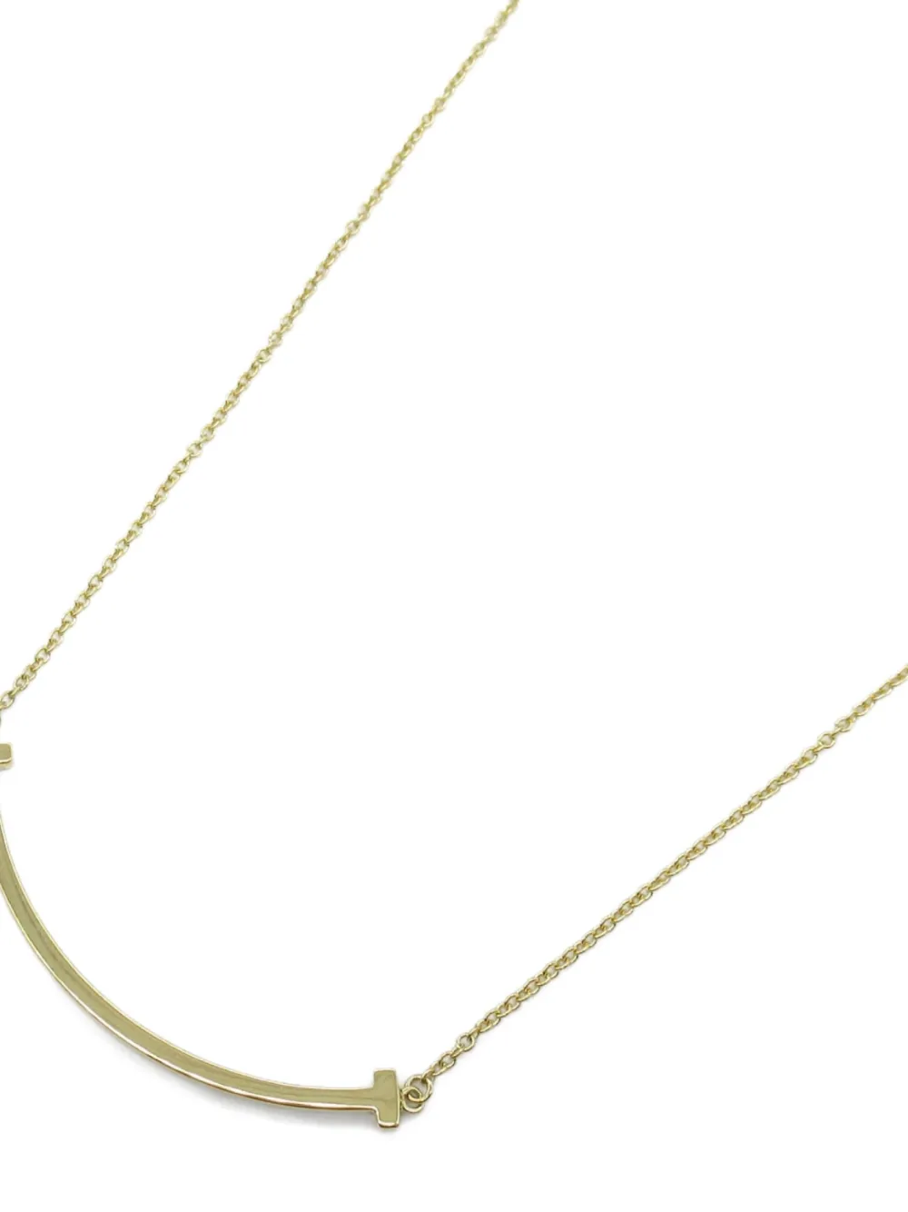 Tiffany & Co. Pre-Owned 2010s 18K yellow gold T-smile necklace | Women | Image 2