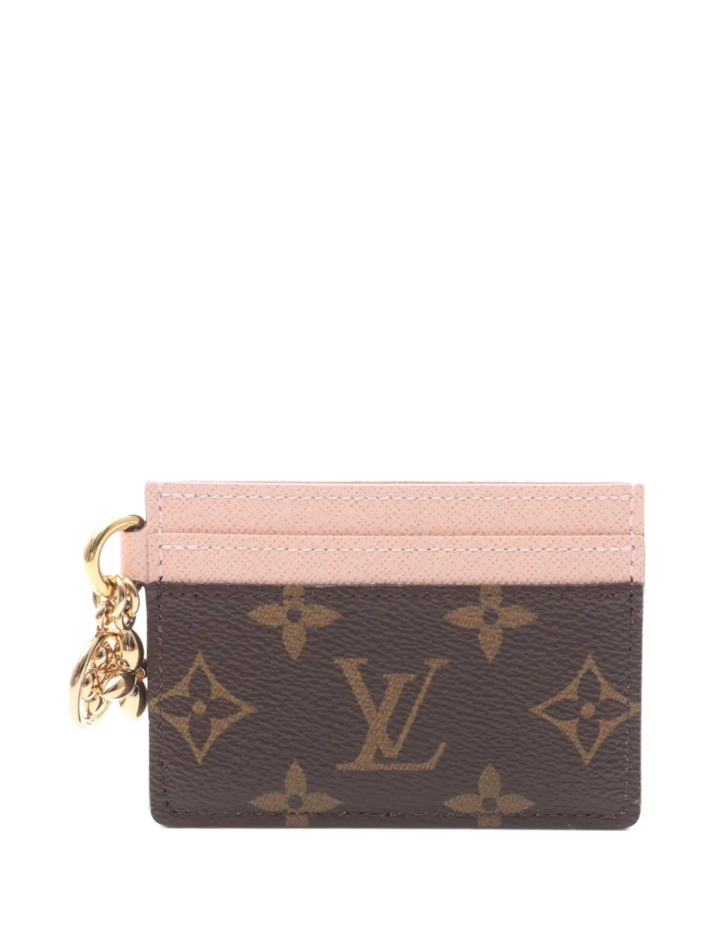 Louis Vuitton Pre-Owned 2021 LV チャーム カードケース - ブラウン Louis Vuitton Pre-Owned 2021 LV チャーム カードケース - ブラウン