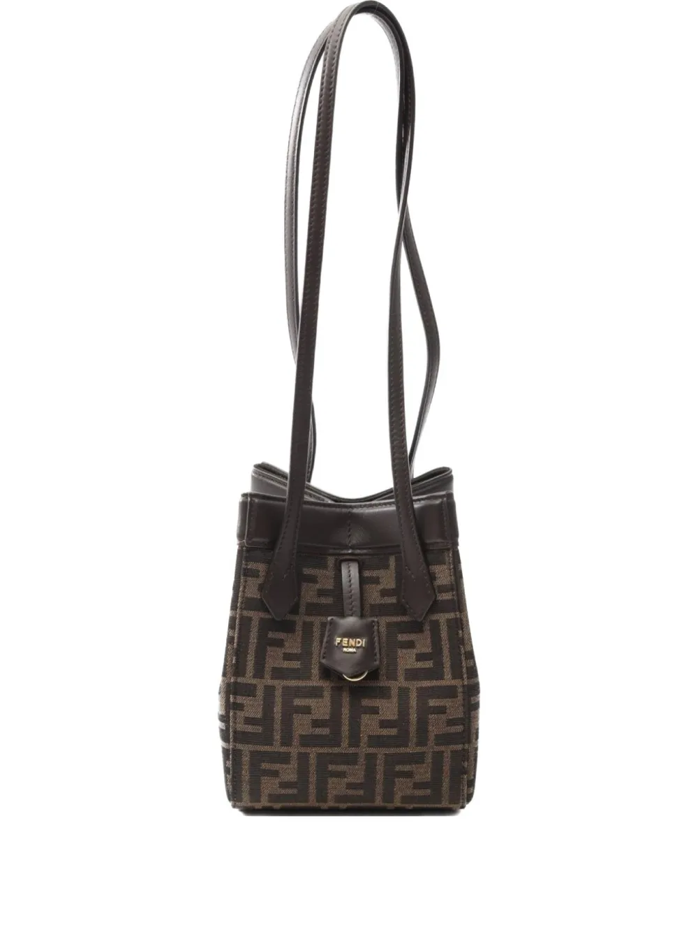 Fendi Pre-Owned 2010s mini Origami shoulder bag - ブラウン Fendi Pre-Owned 2010s mini Origami shoulder bag - ブラウン
