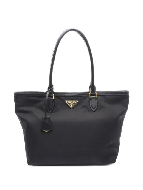 Prada Pre-Owned 2010 logo-jacquard tote bag