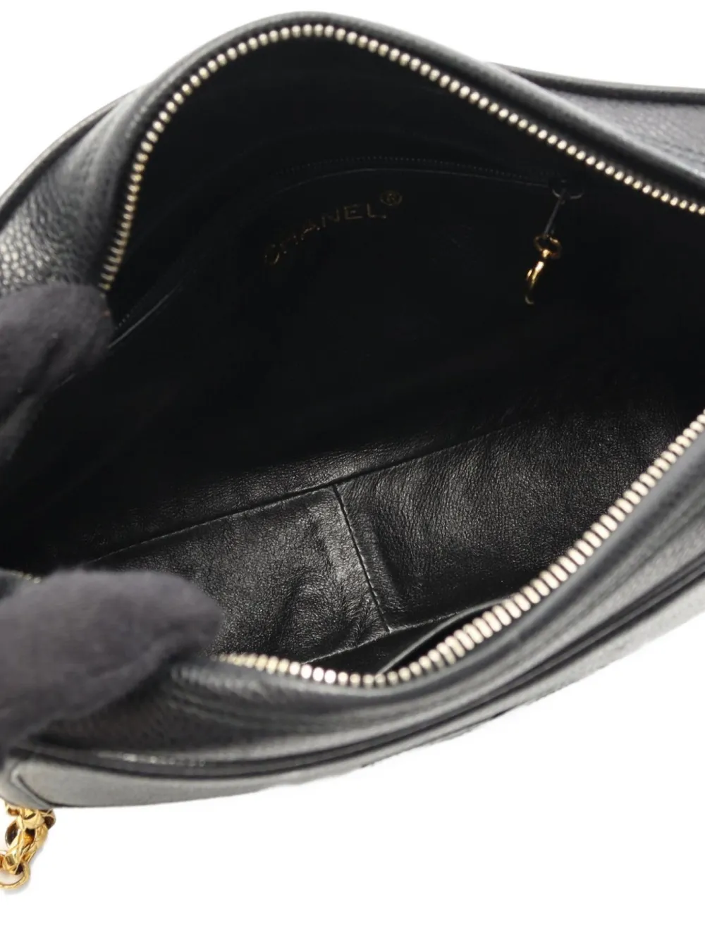 Pre-owned Chanel 1991-1994 Coco Mark Shoulder Bag In Black
