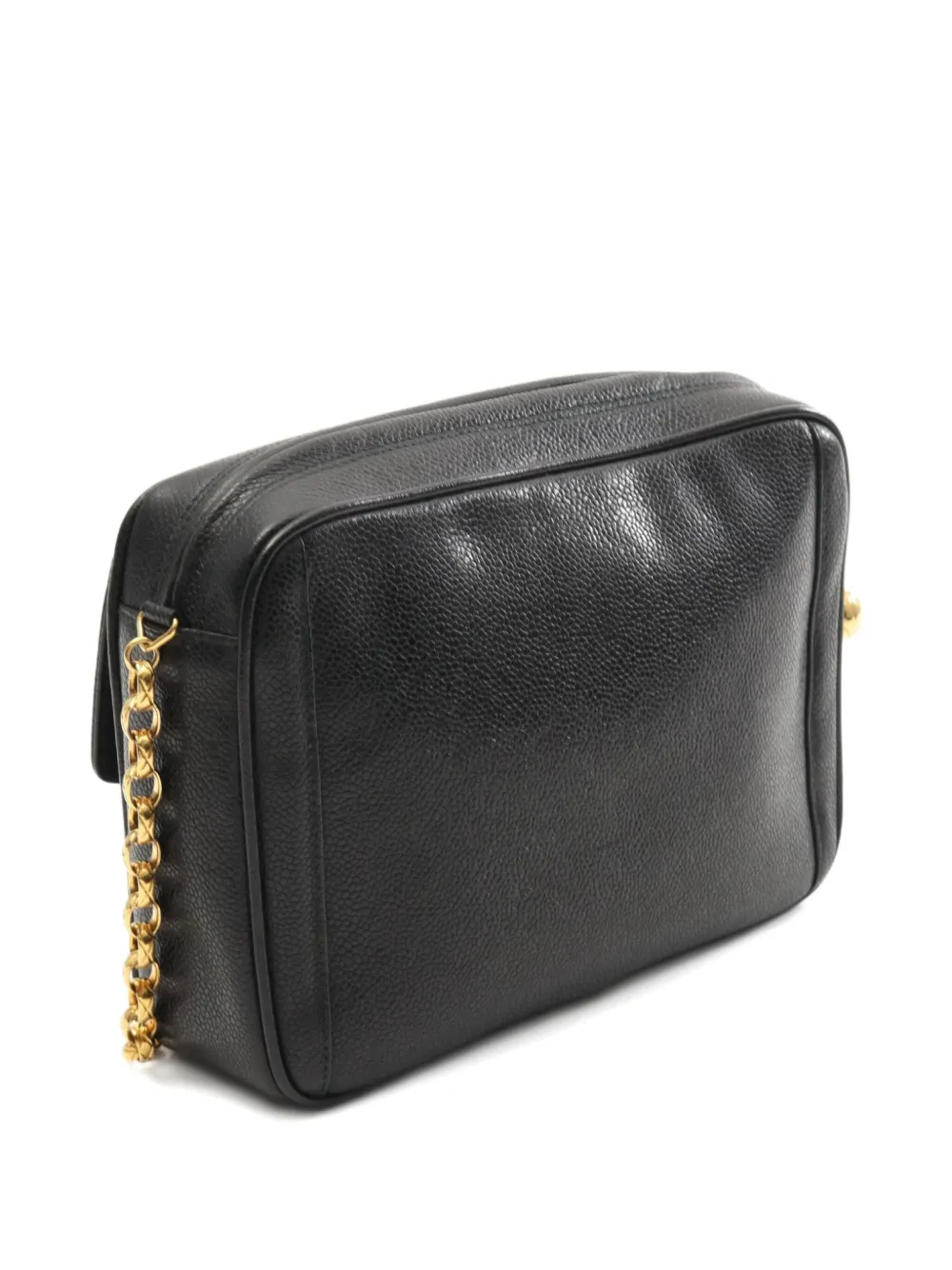 Pre-owned Chanel 1991-1994 Coco Mark Shoulder Bag In Black