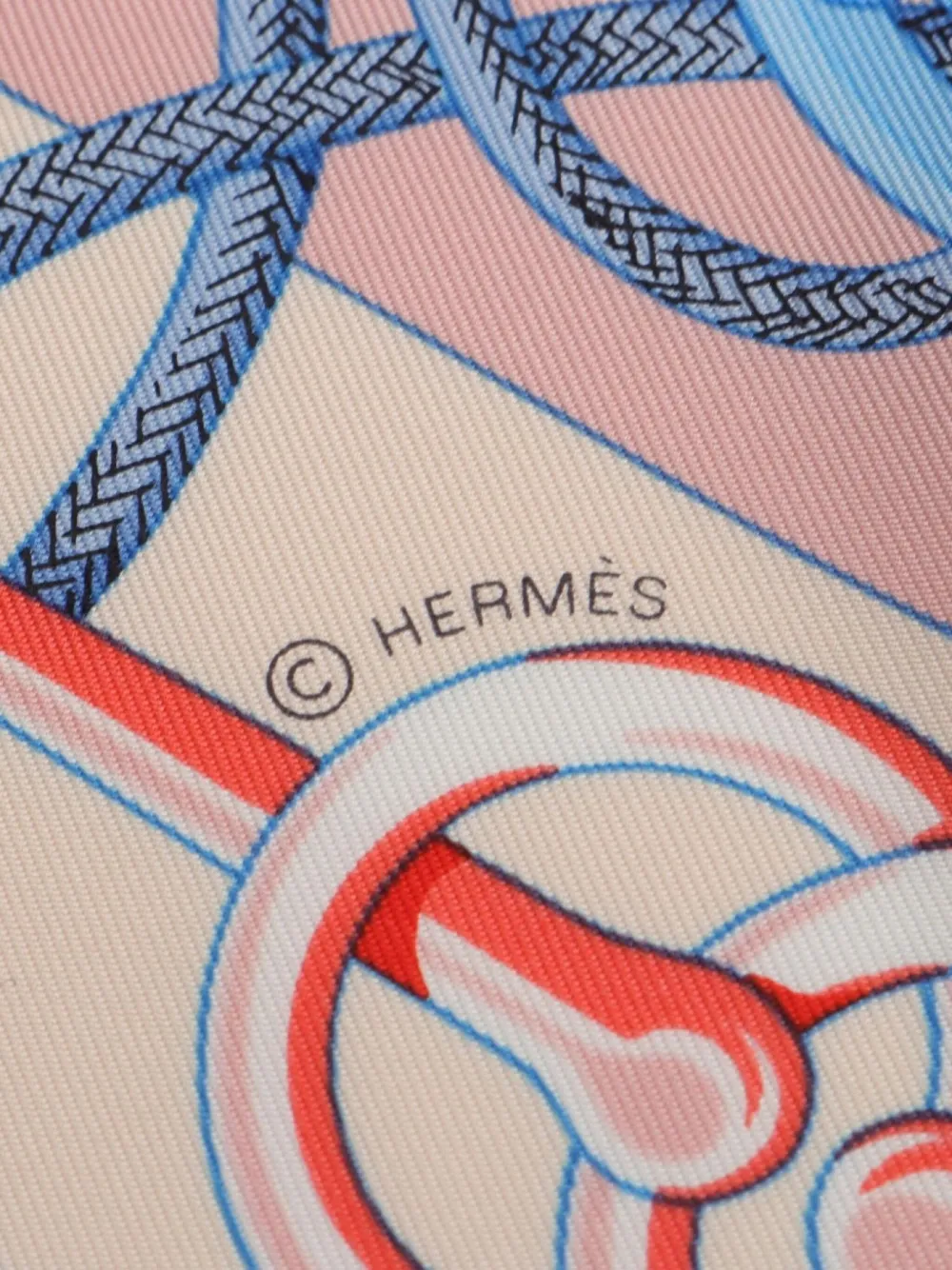 Pre-owned Hermes 2020s Carres 90 Cliquetis Scarf In White