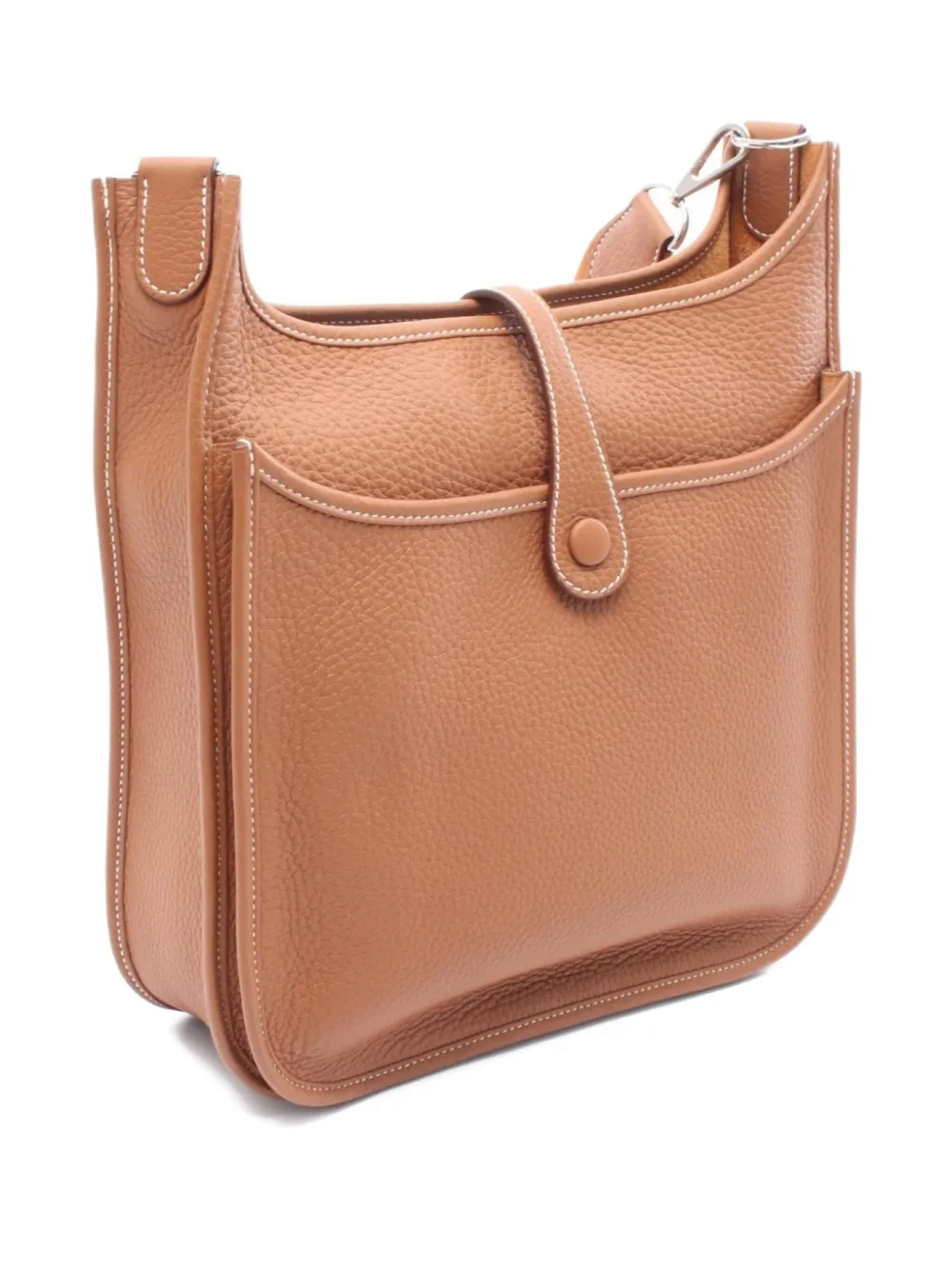 Pre-owned Hermes 2024 Evelyne 3 Troyes Pm Shoulder Bag In Brown