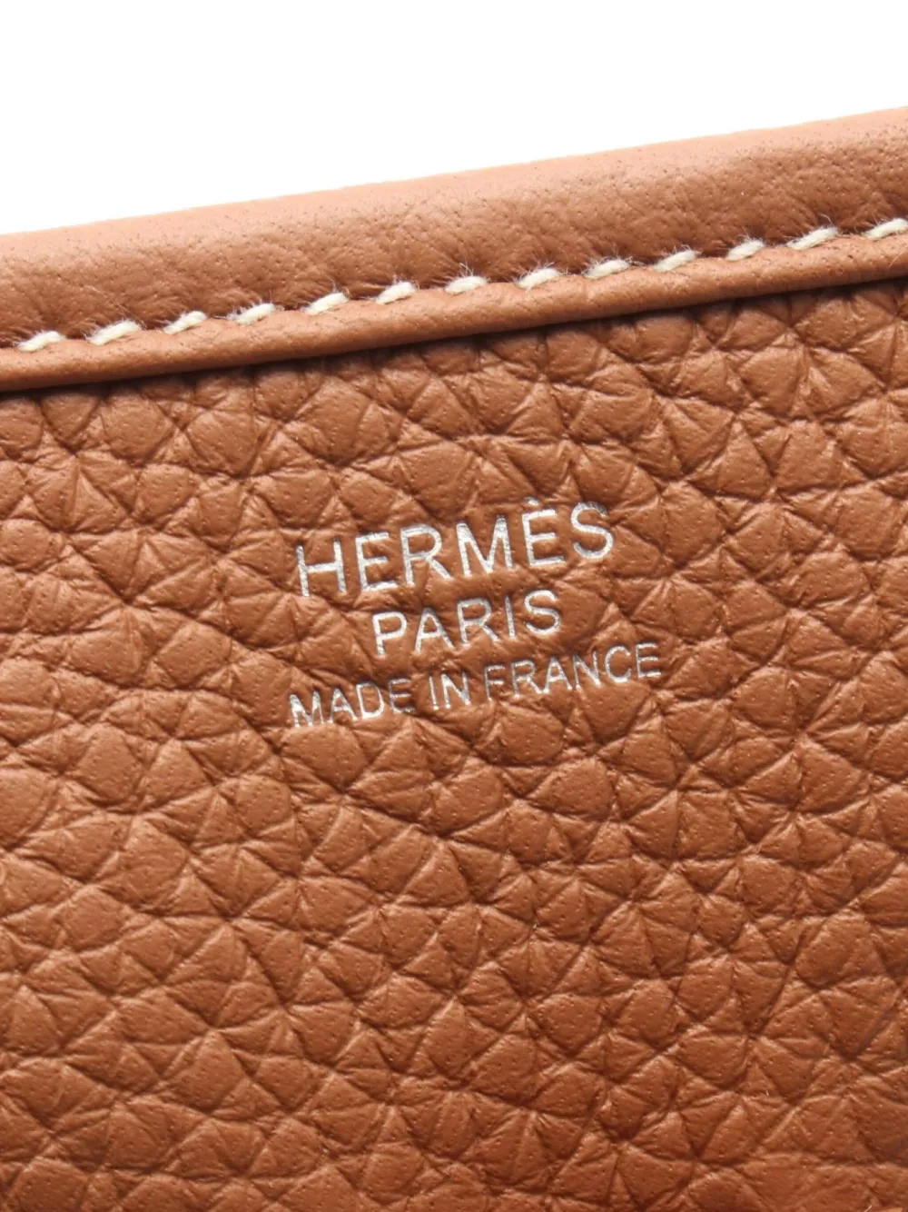 Pre-owned Hermes 2024 Evelyne 3 Troyes Pm Shoulder Bag In Brown