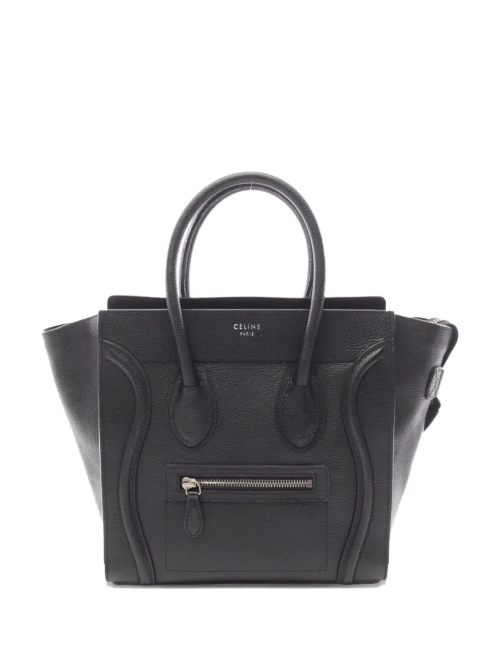 Pre-owned Celine 2010s Micro Luggage Handbag In Black