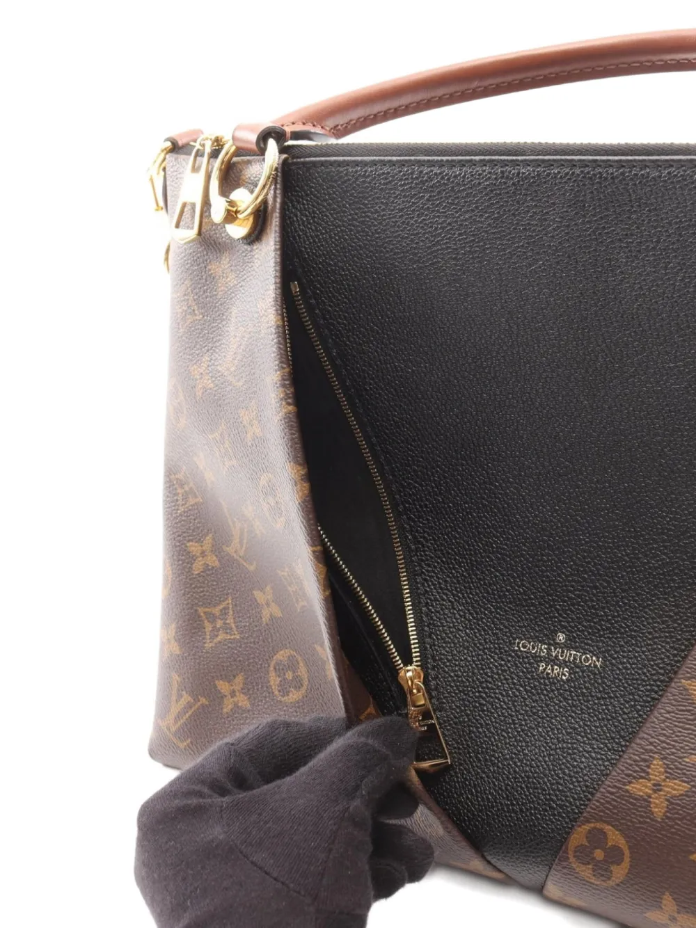 Pre-owned Louis Vuitton 2021 V Tote Mm Two-way Handbag In Brown