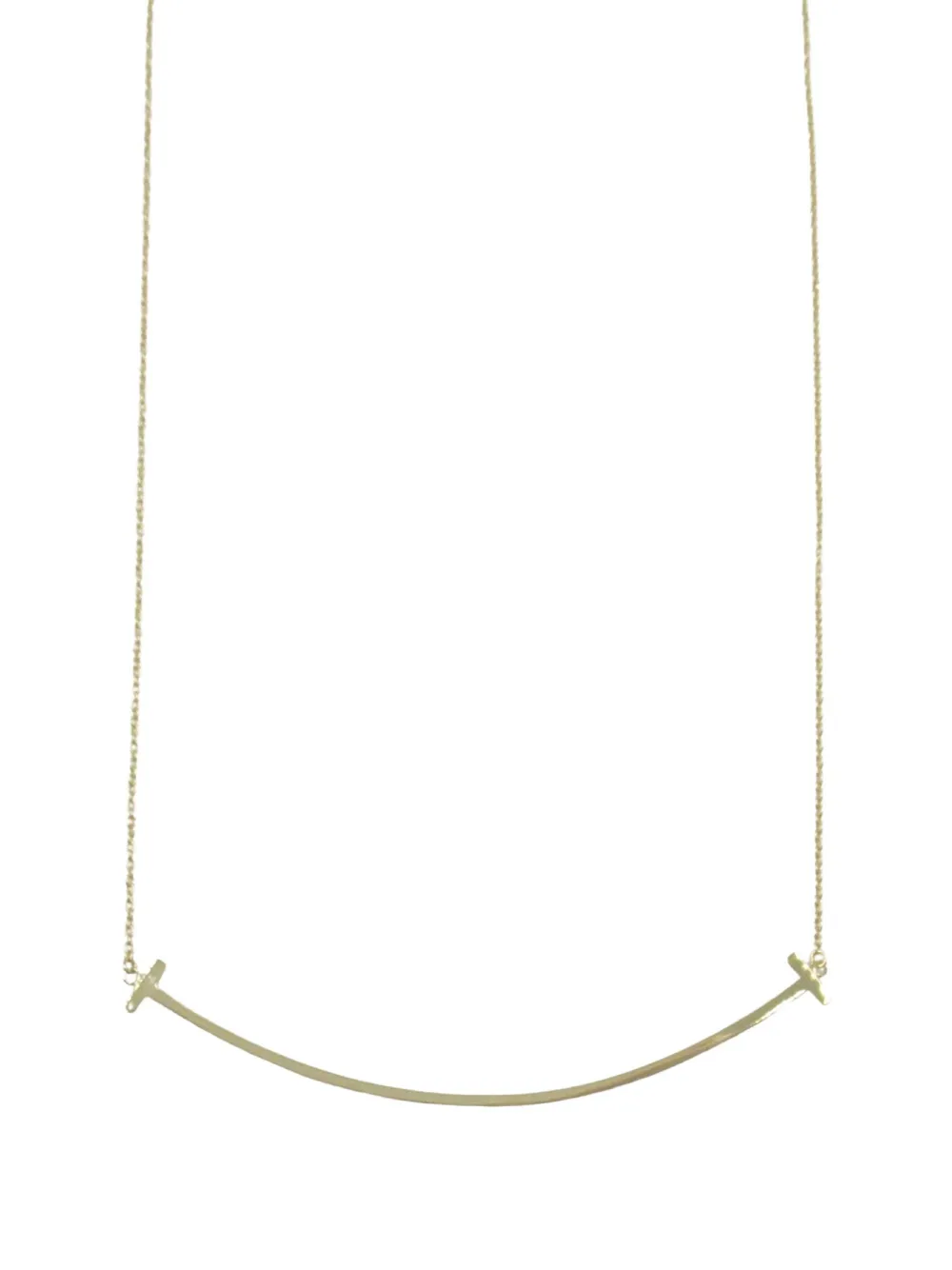 Tiffany & Co. Pre-Owned 2010s 18K yellow gold T-Smile necklace | Image 2