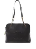 CHANEL Pre-Owned 1994-1996 big Coco Mark shoulder bag - Black