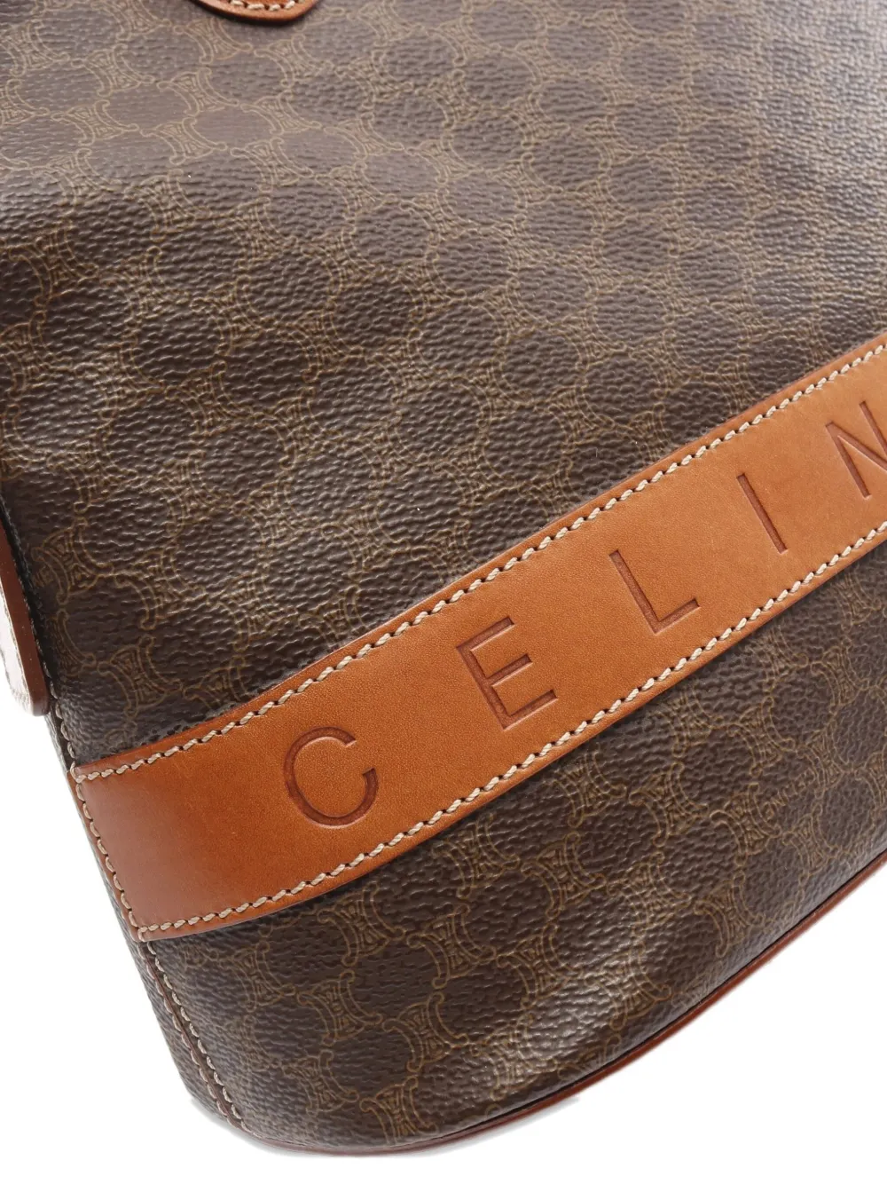 Pre-owned Celine 2010 Macadam Handbag In Brown
