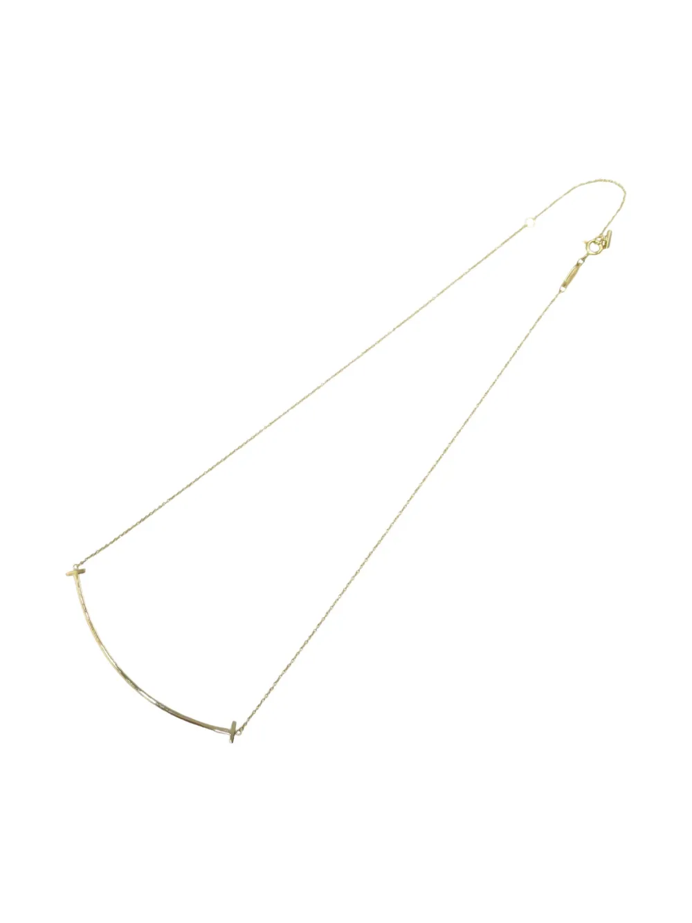 Tiffany & Co. Pre-Owned 2010s 18K yellow gold large T-smile necklace | Gold | Image 1