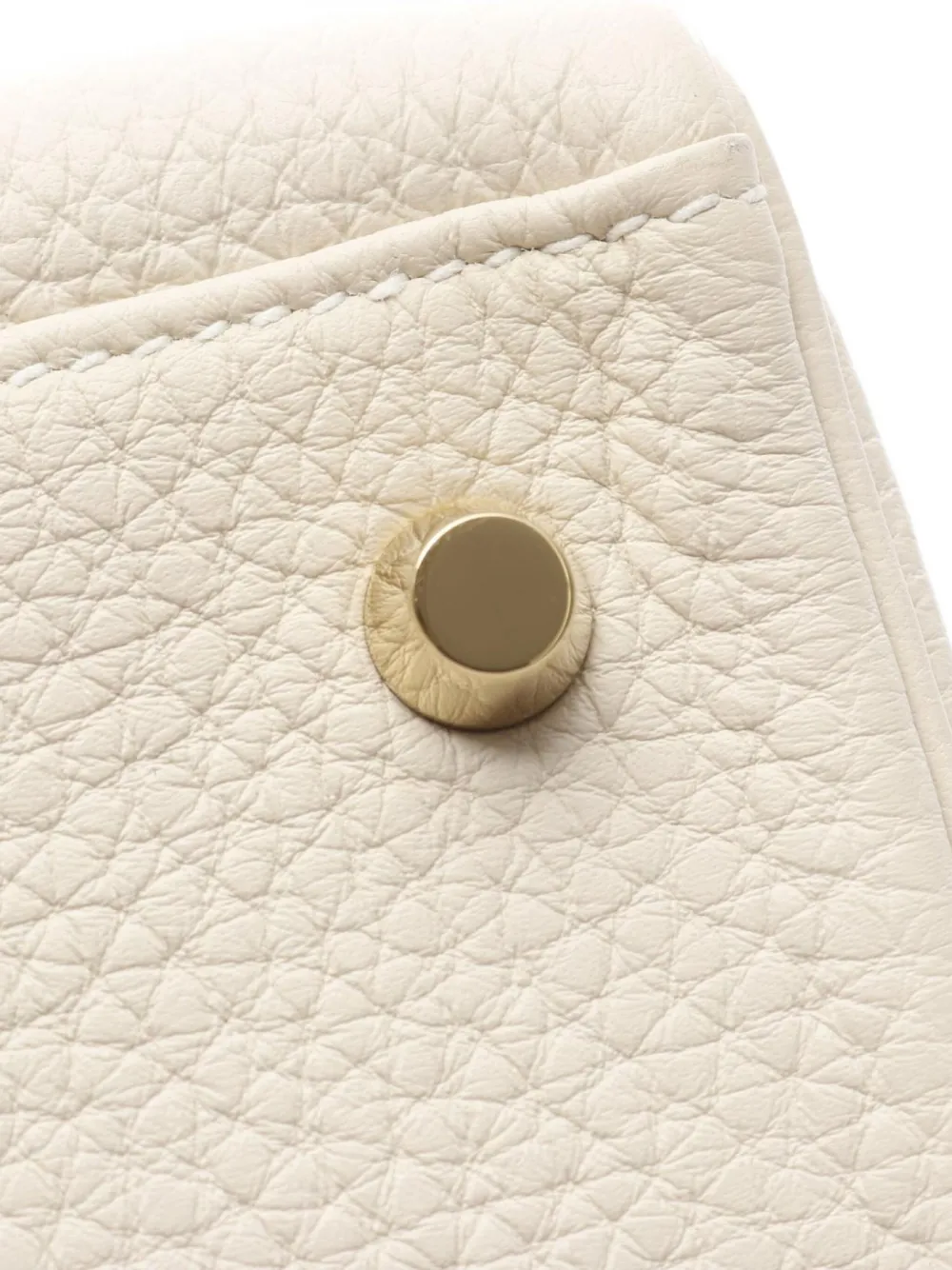 Pre-owned Hermes 2021 Kelly 28 Togo Leather Handbag In White