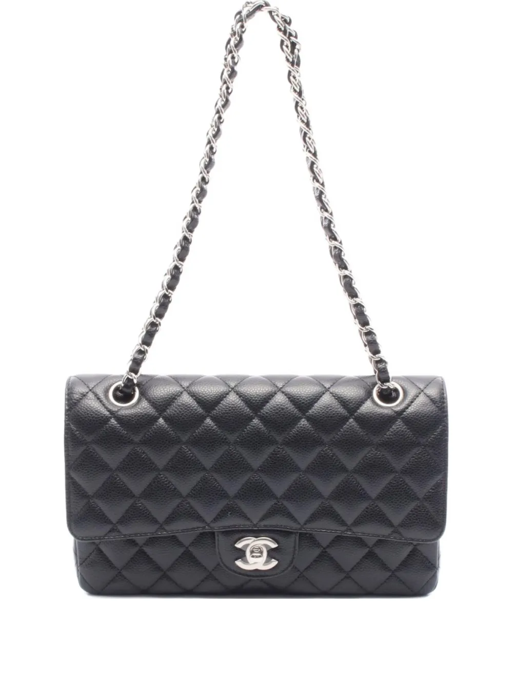 CHANEL Pre-Owned 2015 マトラッセ フラップ チェーン ショルダーバッグ - ブラック CHANEL Pre-Owned 2015 マトラッセ フラップ チェーン ショルダーバッグ - ブラック