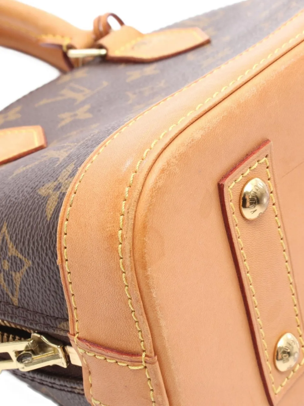 Pre-owned Louis Vuitton 2013 Alma Bb Handbag In Brown