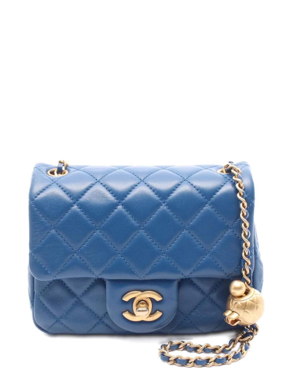 CHANEL Pre-Owned 2020-2021 mini Square Classic Single Flap shoulder CHANEL Pre-Owned 2020-2021 mini Square Classic Single Flap shoulder