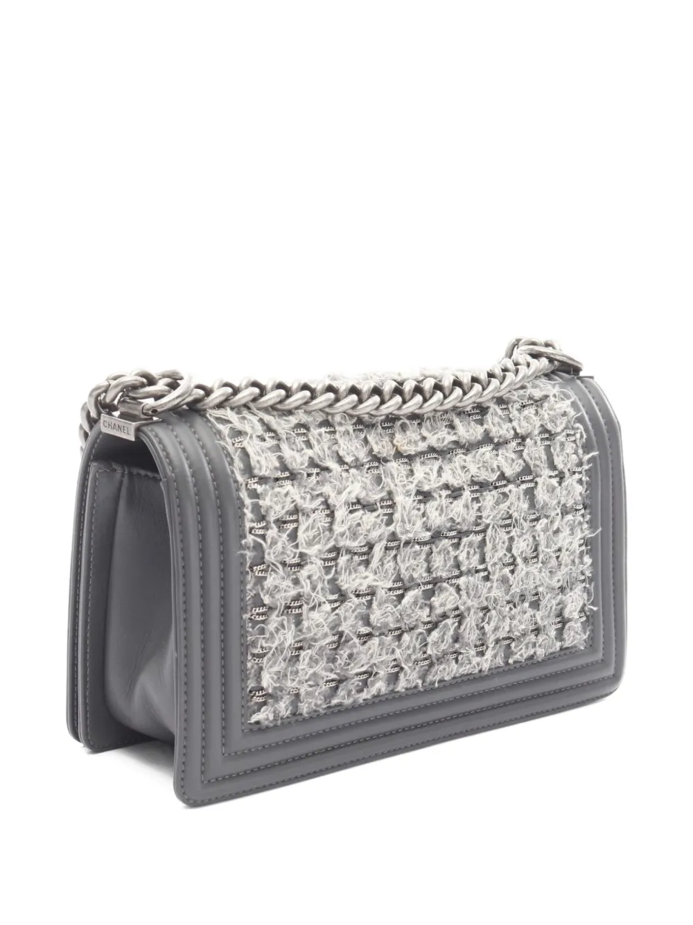 CHANEL Pre-Owned 2016-2017 Boy tweed shoulder bag | Pre-Owned | Image 2