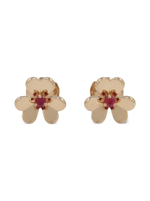 Van Cleef & Arpels 2010 18kt rose gold Frivole ruby earrings 