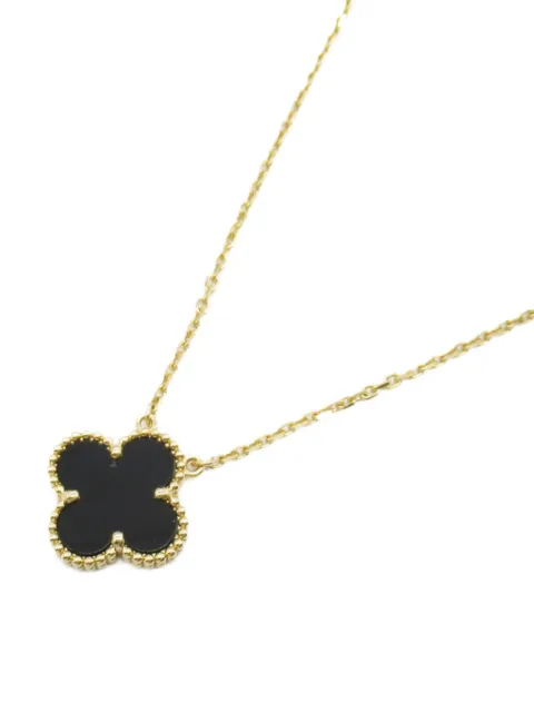 Van Cleef & Arpels колье Alhambra из желтого золота с ониксом (2010-е годы)